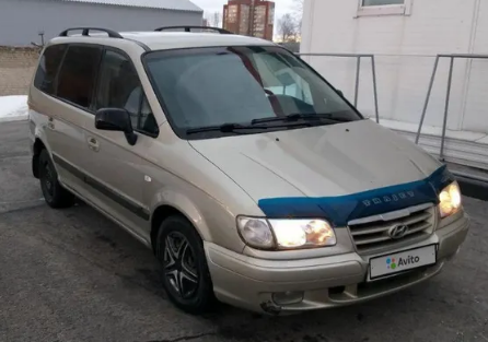 Дефлектор капота (мухобойка) HYUNDAI Trajet с 1999–2008 г.в. (Хюндай Траджет) Вип Тюнинг